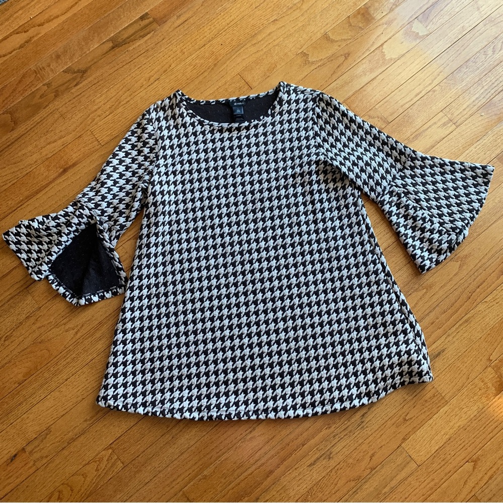 Ali Miles Houndstooth Swing Top, L